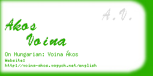 akos voina business card